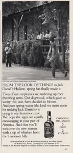 Jack Daniel Hollow Whiskey Lynchburg Tennessee 1985 anuncio de revista de 1 página - Imagen 1 de 1