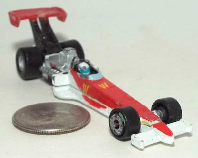 Very Small Micro Machine Dragster Rail Job in Red & White marked W  (#2) - Image 1 of 3