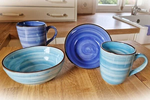 ❀ Becher o. Schale Maritim Türkis Blau Kaffeebecher Tee Müslischale Dessert #400 - Bild 1 von 9