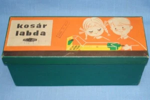 SPRING ACTION MARBLE PINBALL BASKETBALL GAME KOSAR LABDA LEMEZARU GYAREGYSEG - Picture 1 of 4