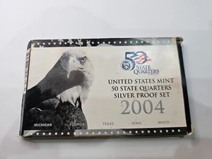 2004 State SILVER QUARTER Proof State 5 Coin Set Made In America 25c No Box - Picture 1 of 6