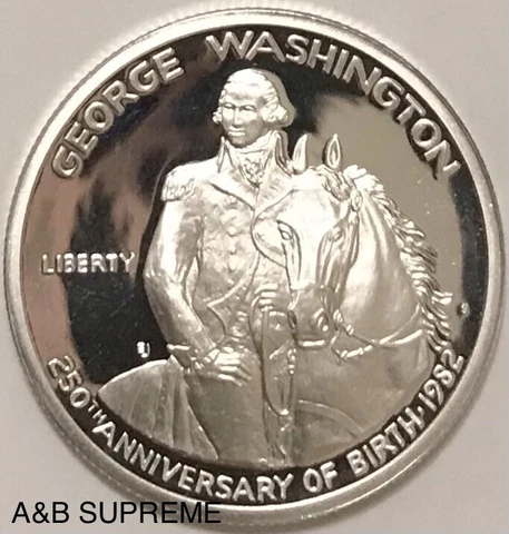 (20) 1982 S George Washington Comm. Half Dollar Roll Gem Proof 90% Silver Cover