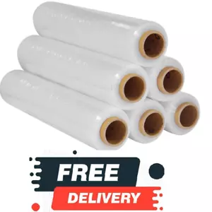 STRONG CLEAR PALLET STRETCH-SHRINK WRAP CAST PARCEL PACKING CLING FILM 400mm - Picture 1 of 5