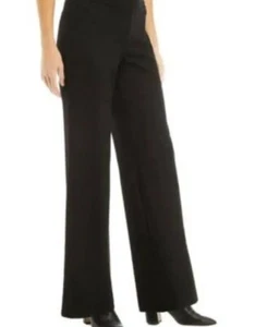 GRACE ELEMENTS Painterly Black Straight Leg Jersey XL Women's Pants NWT #CB3 - Picture 1 of 10