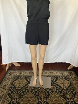 Shorts social White House Black Market 5 polegadas luxo preto sólido tamanho 0 - Imagem 1 de 4