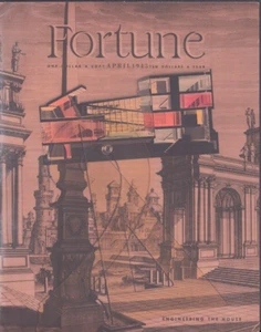 Fortune Magazine April 1943 Front Cover ONLY Gieuseppe Galli Bibiene Engineering - Picture 1 of 1