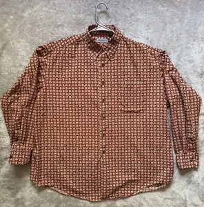 Bullock Jones Men's Shirt Size XLarge Red Classic Button Up Casual Poker Table - Picture 1 of 7