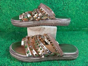 Sergio Todzi Size 6 Sandels Gold Good Condition From A Smoke-free Home - Picture 1 of 8