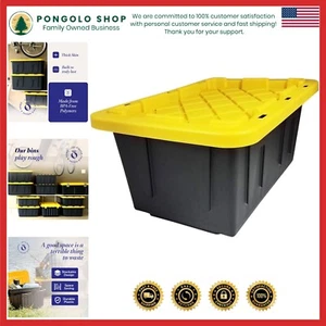 Stackable, Water-Resistant 27-Gallon Storage Bins with Hinged Lids - 2 Pack - Picture 1 of 12
