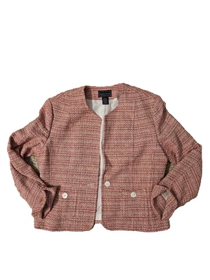 Chaqueta Blazer Laura Scott Mezcla Seda Mujer 14 Carrera Modesto Rojo y Blanco Trabajo Foto 1 de 4