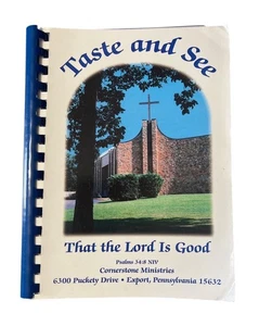 VTG Church Cookbook Taste And See That The Lord Is Good  Export PA Pennsylvania - Imagen 1 de 9