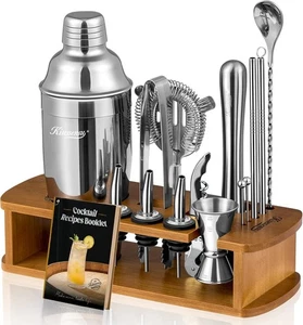 KITESSENSU Cocktail Shaker Set Bartender Kit with Stand | Bar Set Drink Mixer - Picture 1 of 8