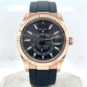 Rolex Sky-Dweller Oysterflex Automatic 42mm 18k RoseGold Rhodium Dial Men 326235 - Picture 1 of 6