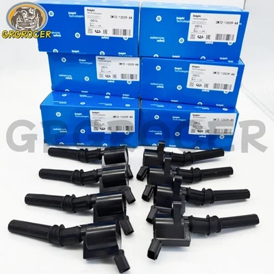 8PCS DELPHI DG-508 3W7Z12029AA Ignition Coil For Ford F-150 F250 Mustang - Image 1 of 4