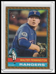 2025 Topps Heritage #101 Walter Pennington colore dell'anno #/76 Rangers RC - Foto 1 di 2