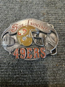 Vintage NFL San Francisco 49ers Gürtelschnalle Siskiyou Pewter 1986 - Bild 1 von 3