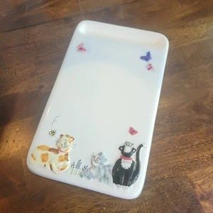 Tablero de notas de borrado en seco de mensajes de gato de cerámica  - Imagen 1 de 8