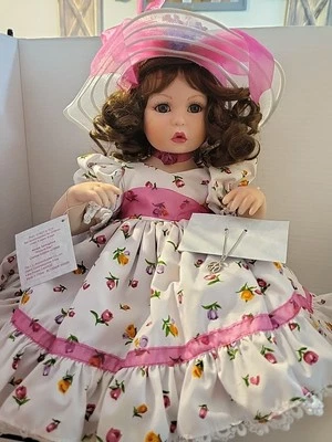 Marie Osmond Amaya Springtime Porcelain Doll Limited Edition "Picture Day" - Image 1 of 4