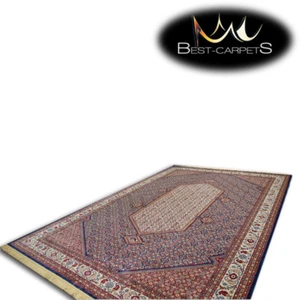 TRADITIONAL RUG 'KASZMIR' Flowers fringe navy classic hard-wearing EASY CLEAN - Picture 1 of 6