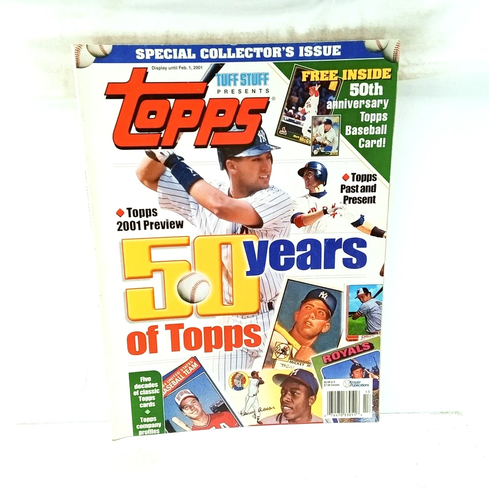 Tuff Stuff Topps Baseball Card Magazine February 2001 50 Years of Topps - Imagem 1 de 2