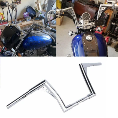 1 1/4'' Fat 10" Ape Hanger Handlebar Fit For Harley Davidson Dyna Switchback FLD Foto 1 de 4
