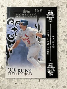 Albert Pujols 2008 Moments & Milestones Black /25 Numbered HIT Cardinals - Picture 1 of 2