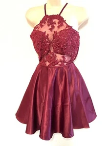 Vestido para mujer La - Mujer de encaje de cóctel borgoña talla 6 nuevo con etiquetas #41 - Imagen 1 de 5