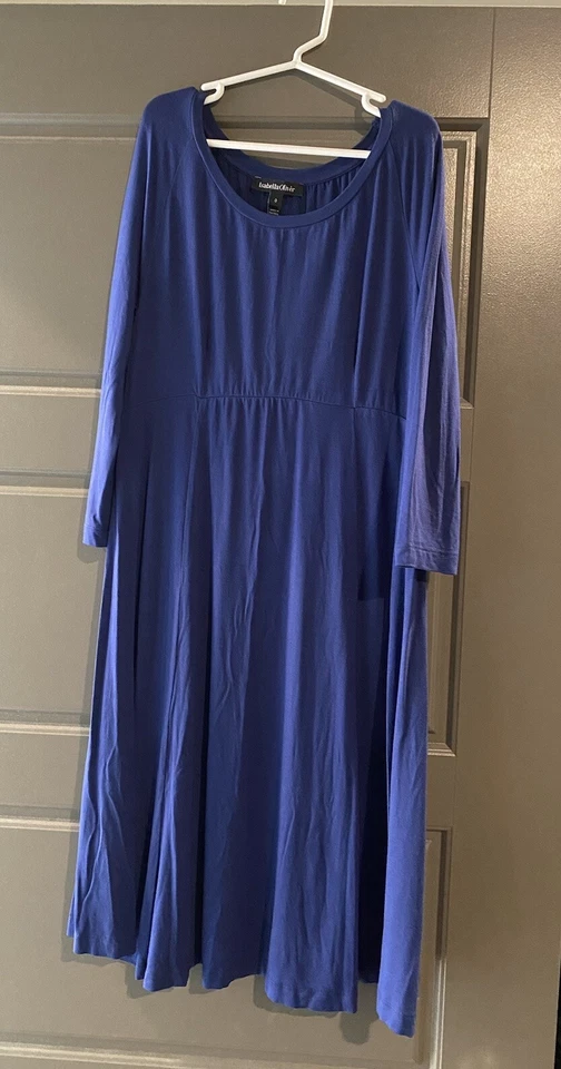 ISABELLA OLIVER Maternity Dress Womens Size 4 Blue 3/4 Sleeve Knee Length - Image 1 of 1