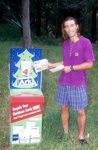 Australian tennis player Pat Cash supporting the Cards 4 Planet A - Old Photo