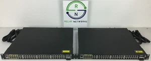 LOT OF 2 Brocade ICX7450-48P-STK-E 48x 1GbE PoE+ 1x ICX7400-4X10GF, 2x 40Gb Mod - Picture 1 of 10