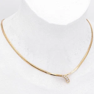 41,5 cm - Vintage Diamant 0,31 ct. Brillant Gelbgold 585/14K Collier Damen - Picture 1 of 7
