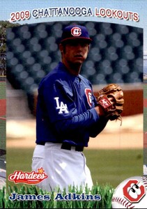 2009 Chattanooga Lookouts Grandstand #1 James Adkins Mount Juliet Tennessee Card
