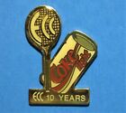 Coca Cola - Coke Light Can - Ecc 10 Years - Tennis Racket - Vintage Lapel Pin