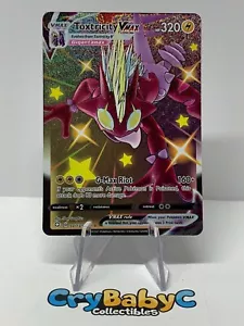 Pokemon Toxtricity VMAX SV113/SV122 Destinos Brillantes Bóveda Brillante HOLO BRILLANTE RARO - Imagen 1 de 4