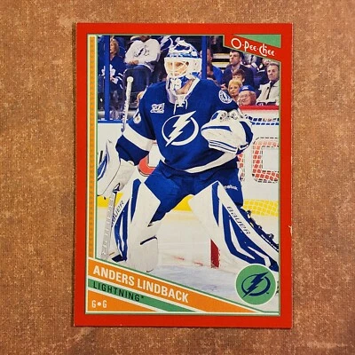 3-05-30 PWE . 2013-14 opc o-pee-chee RED #324 anders lindback - Image 1 of 2