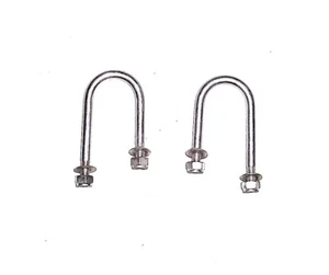 70s VINTAGE PENTON MUDLARK/WASSELL TRIPLE TREE U-BOLTS+HARDWARE, PAIR/NOS (#W22) - Picture 1 of 2