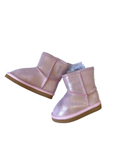 Old Navy baby girl pink glitter boots boot faux fur New Size: 5, 11 NWT