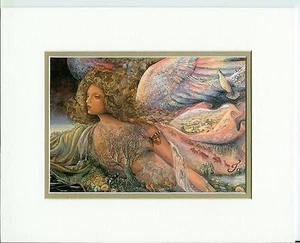 Nature's Guardian Angel by Josephine Wall matted fantasy print fits 8x10 frame - Picture 1 of 1
