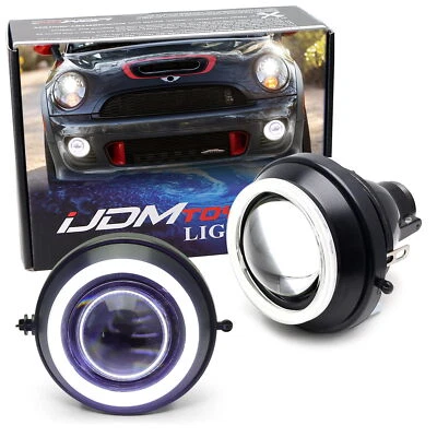 Projector Fog Lights w/LED Halo Ring For Mini Cooper 2007-14 R56 R57 R59 R60 R61 - Image 1 of 4