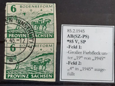 SBZ Sachsen 1945 PLF Minr.  85 V & Abart  gestempelt