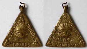 Philippines Amulet Anting Anting TRESPICO DIGNUM AAA Brass Medal - Picture 1 of 8