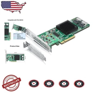 Internal 6Gb/s SAS HBA RAID Controller, PCIe 2.0, Supports RAID Configurations - Picture 1 of 6