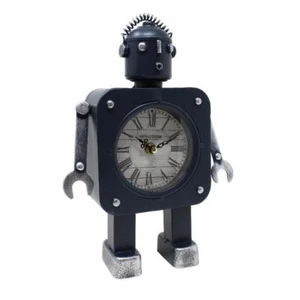 Distressed Toy Robot Clock Mantel Free Standing Quartz Hometime Decor Clearance - Picture 1 of 4