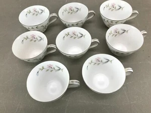8 vintage Harmony House "Linda" Floral Pattern Fine China Coffee Cups 2.5"x3.5 - Picture 1 of 13