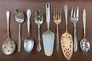 Lot Of Fancy Silverplate + Metal Antique & Vintage Serving Pieces - Picture 1 of 3