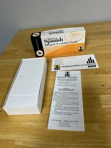 Spagnolo Moderno: Carte Vocabolario Bilingue (Edizione Spagnola) Carte Nuove con Scatola - Foto 1 di 18