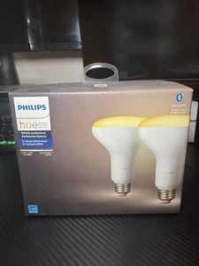 Phillips Hue 7.5W 650 Lumen 2 Pack White Ambiance BR30 Flood Bluetooth Alexa - Picture 1 of 4