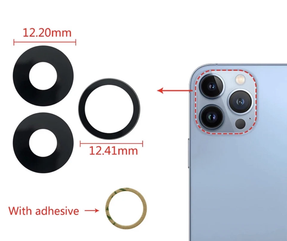 Für Apple iPhone 13 PRO Max Kamera Glas Set Linse Scheibe Camera Lens + Kleber