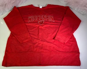 Wisconsin University Sweater Size Medium USA Pre Loved Pullover Red - Picture 1 of 7