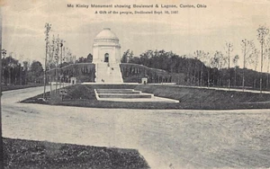 Postcard OH: McKinley Monument, Canton, Ohio, B&W Photo, Antique DB 1910's - Picture 1 of 2